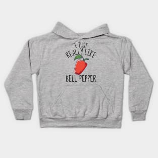 I Just Really Like Bell Pepper Funny Kids Hoodie